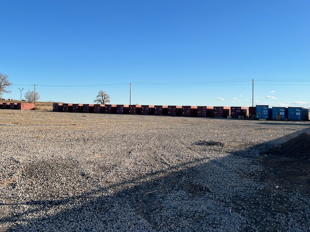 row of storage containers/units
